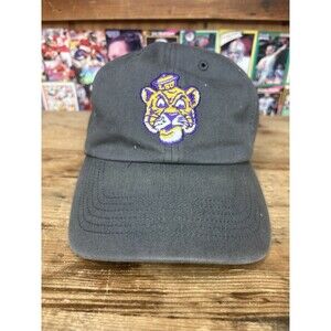 LSU Tigers 47 Brand Franchise Medium Fitted Hat NCAA Vintage Logo Charcoal Gray